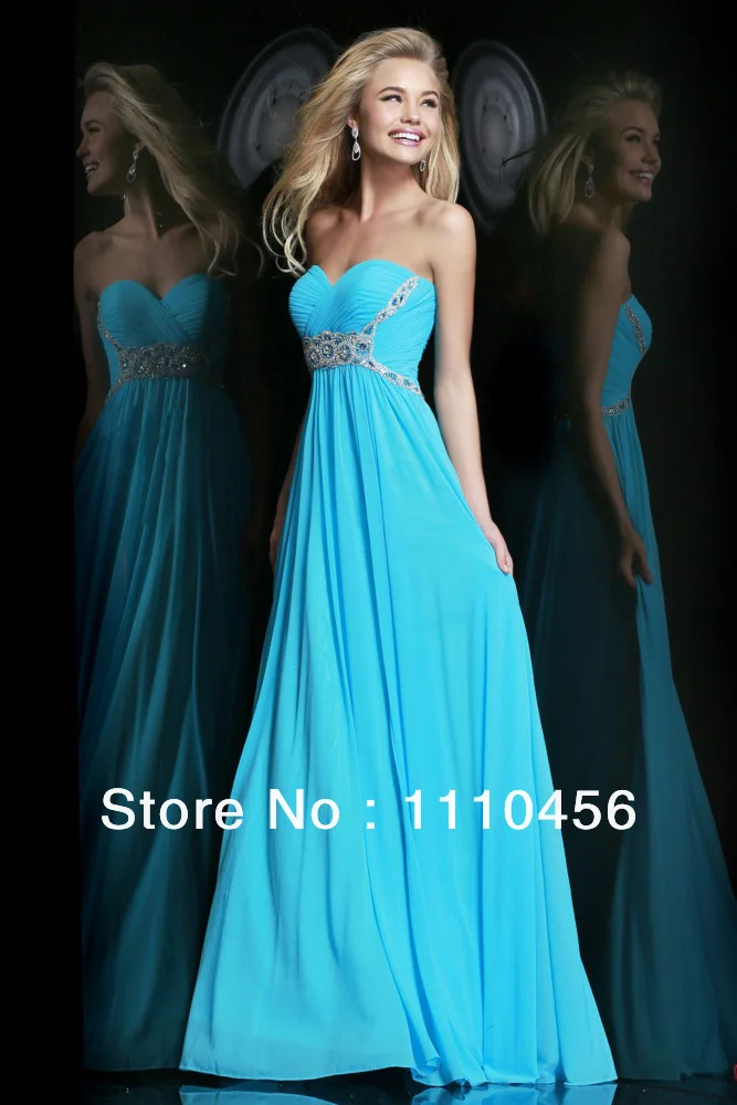 2014 New Spring Fashion Sexy Royal Blue/Pink/Blue Chiffon Formal Evening Dress E3904 | Свадьбы и торжества