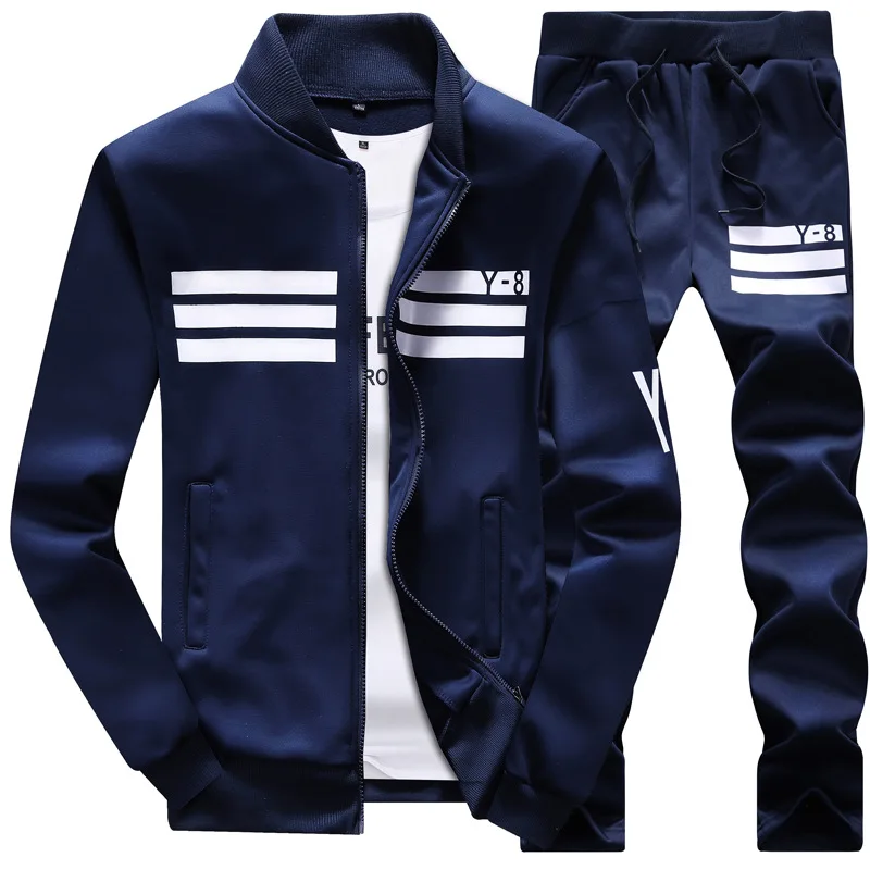 

The spring and autumn new men's sportswear suit long sleeved coat sweater baseball student male, sports suit jacket trousers