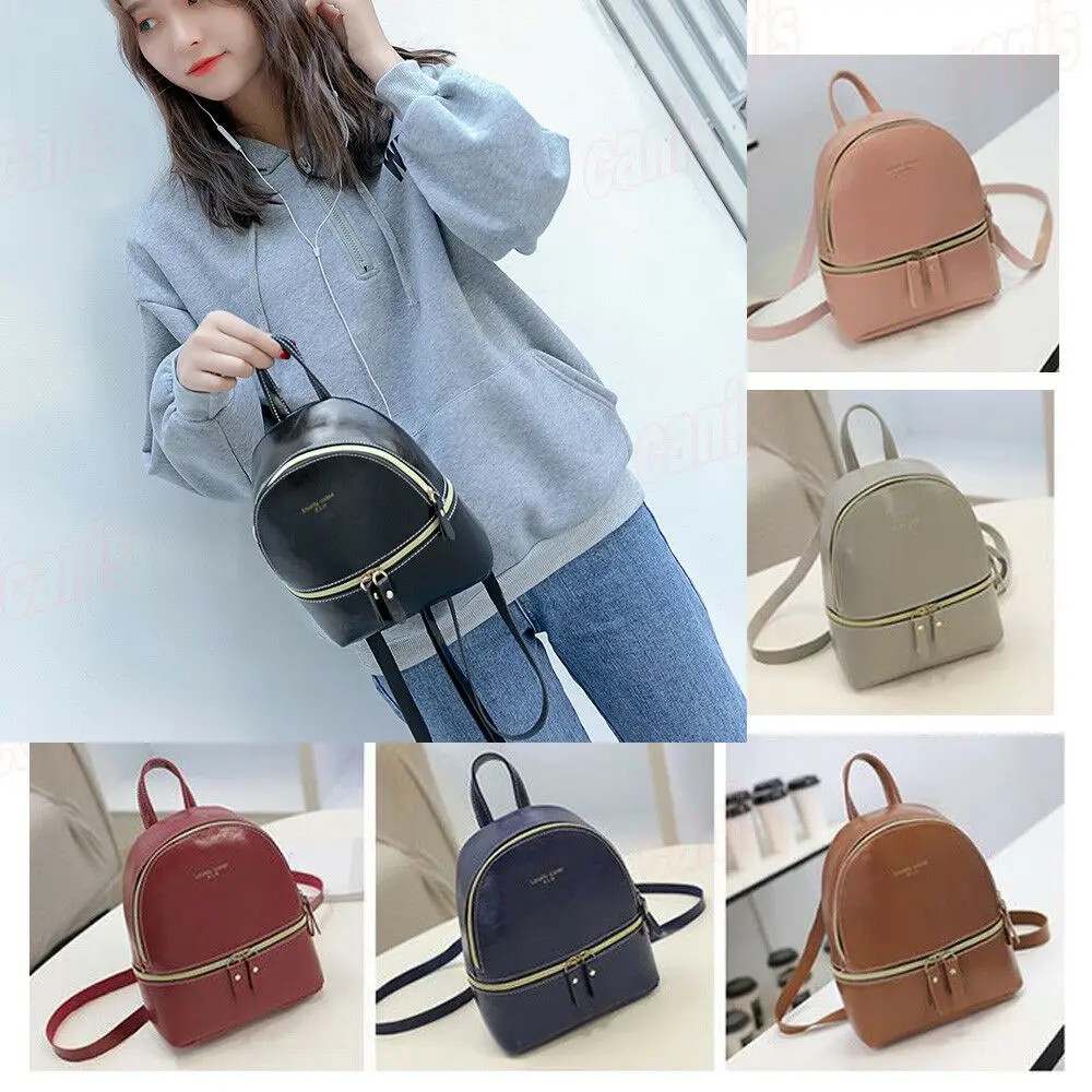 Новинка 2019 женские рюкзаки из искусственной кожи на молнии Мини дорожная