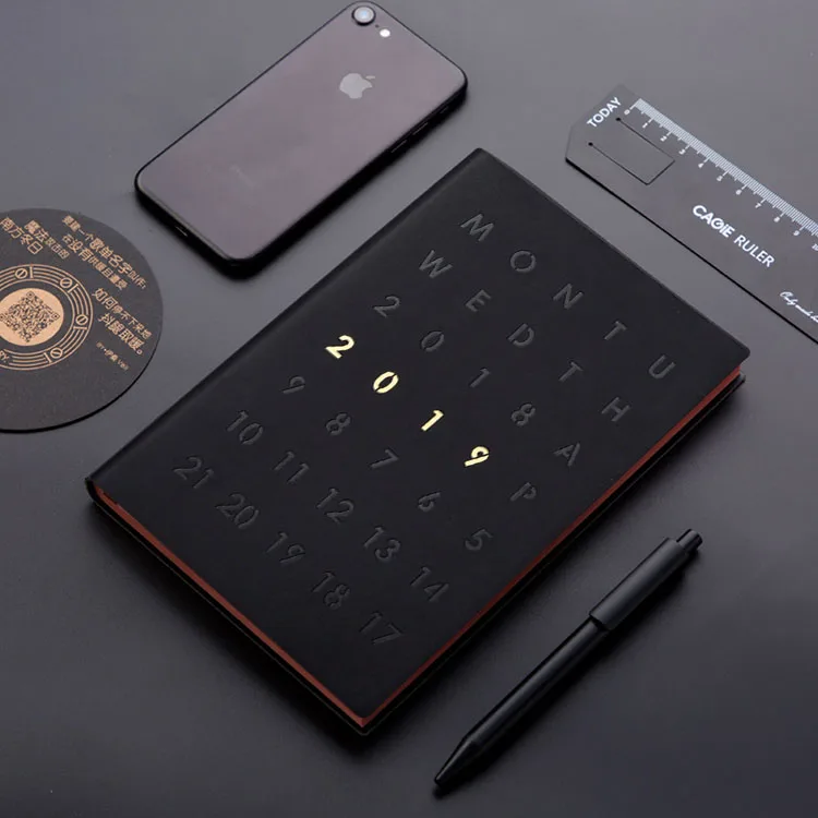 

CAGIE 2019 Two Days One Page A5 Schedule Plan Office Notebook Simple Efficiency Manual CA5P1831 1PCS