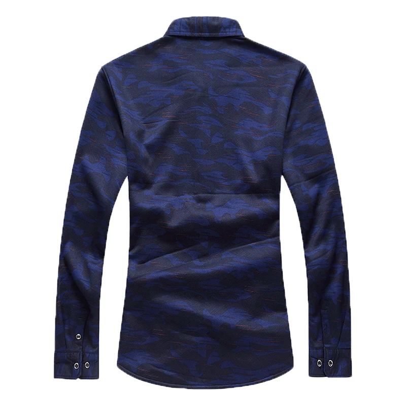 Повседневные рубашки осень зима мужские 7XL 6XL бренд MOOWNUC с бархатом модные MWC