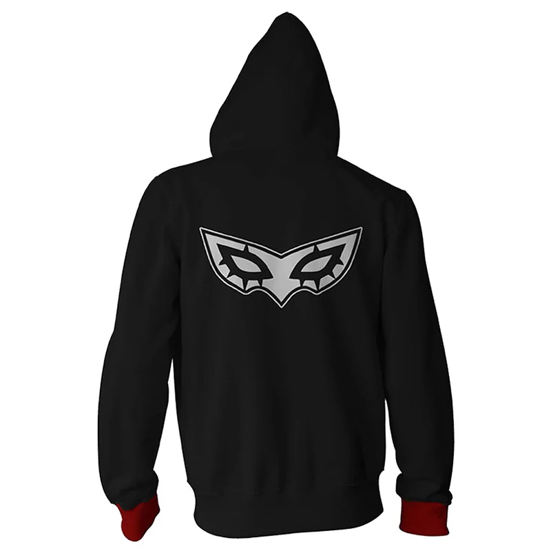 Толстовка Persona 5 куртка с капюшоном Joker Akira Kurusu толстовка 3D принтом на молнии