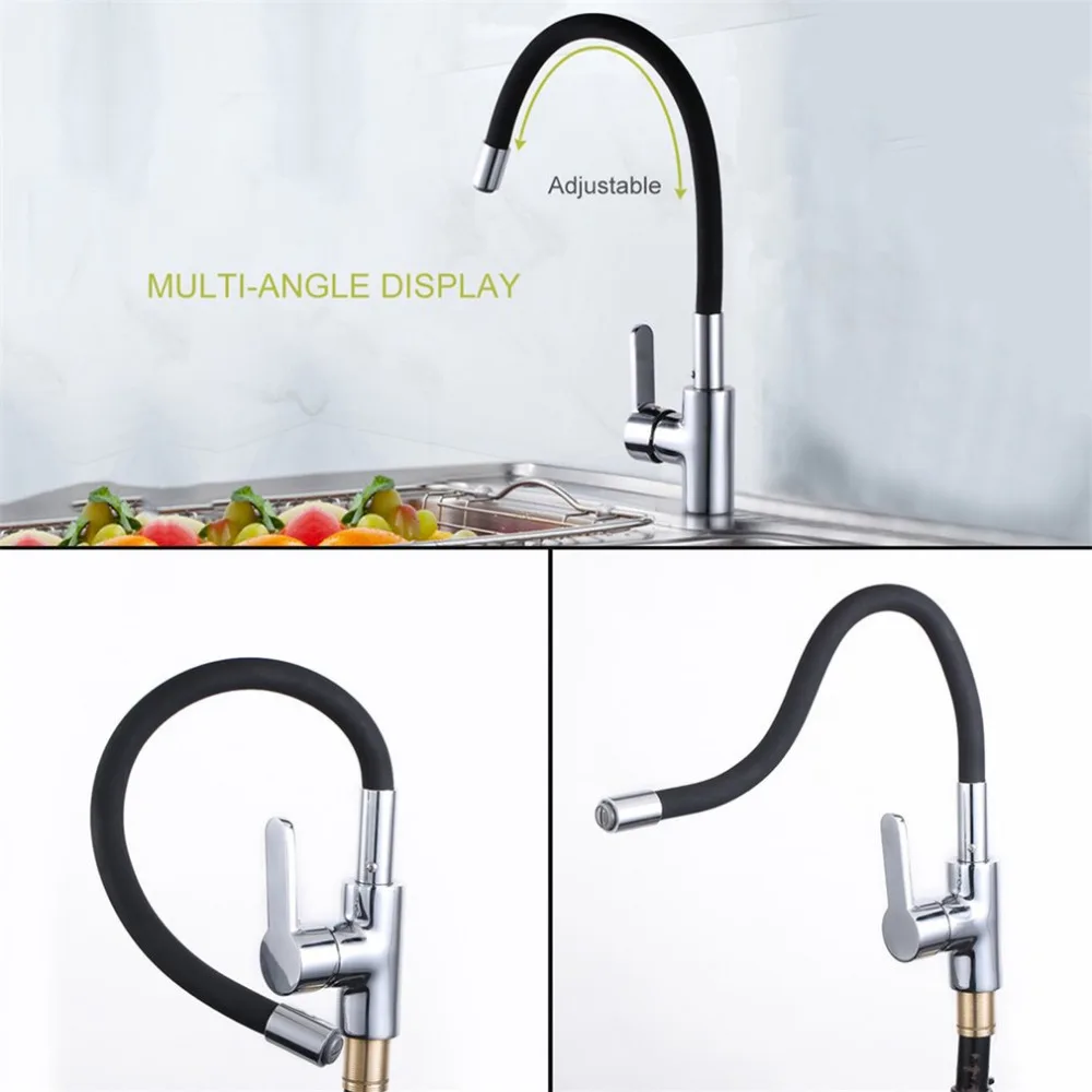 Современный дизайн хромированный латунь готовой 360 градусов твист кухня