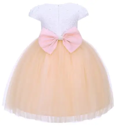 Платье с цветочным принтом для девочек белое кружевное платье принцессы