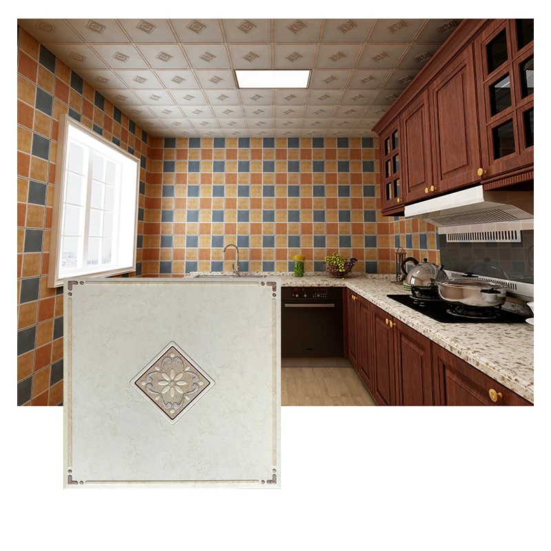 9 шт./лот 30 см кухонная потолочная алюминиевая декоративная панель 3D настенная