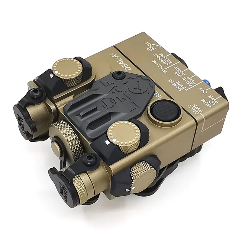 Коричневый AN/PEQ-15A DBAL-A2 светодиодный Белый оружие светильник+ красный лазер линзы с радиоуправлением к тактический охотничье ружье страйкбол Батарея коробка - Цвет: Коричневый