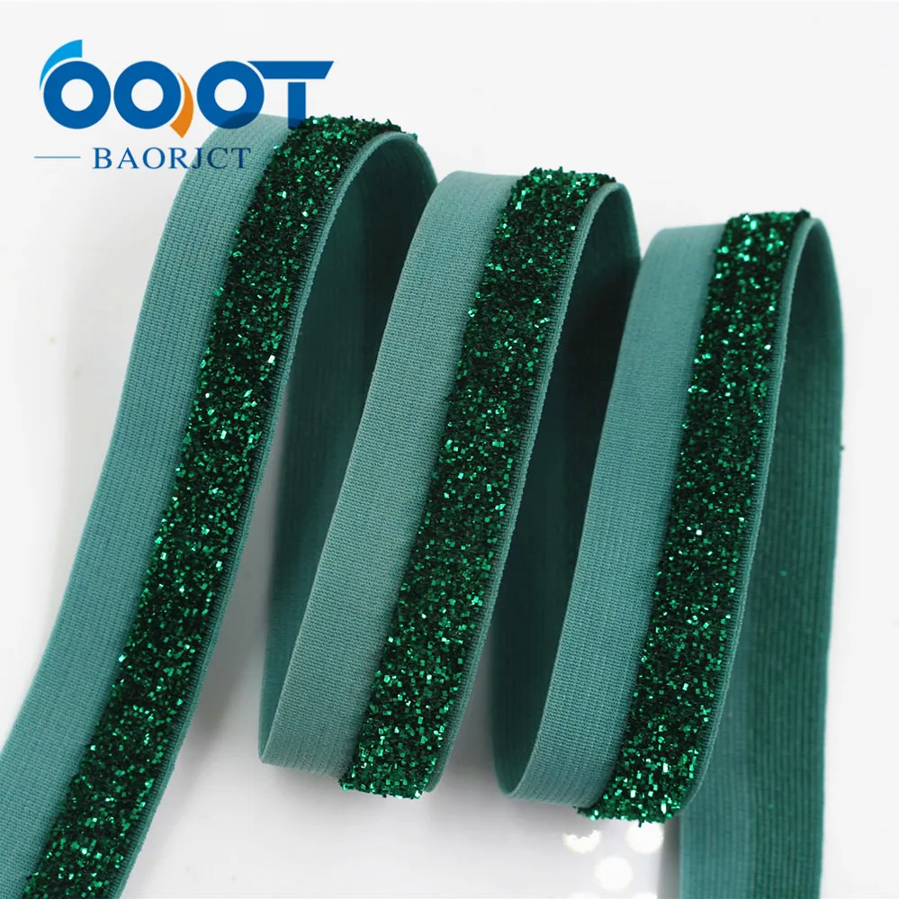OOOT BAORJCT 1751716 16 мм однотонная Зеленая эластичная лента для лука аксессуары
