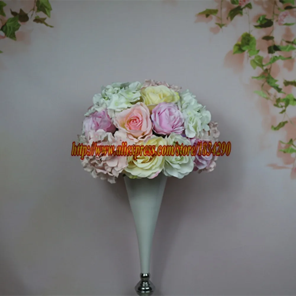 Искусственный шелк роза гортензия целующийся шар Цветок бегун свадебный цветок