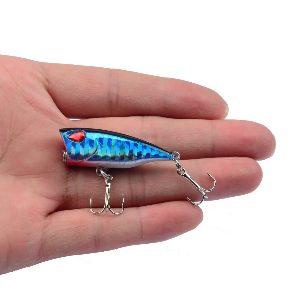 1 шт. 4 см 3 6 г Поппер прикормы 3D глаза приманки Crankbait воблеры иска попер Pesca