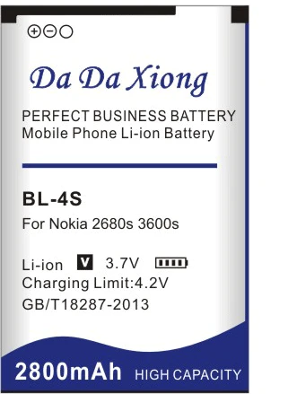 Аккумулятор Da Xiong 2800 мАч BL 4S BL4S литий ионный аккумулятор телефона Батарея для Nokia