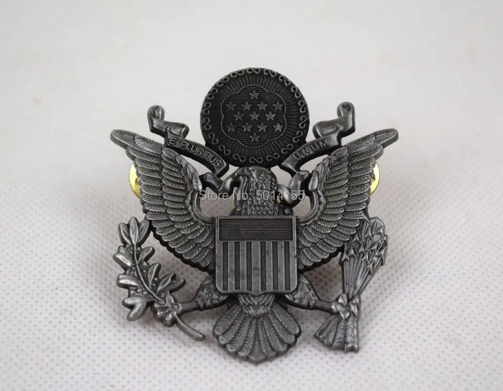 Реплика WWII США армейский полицейский Кепка Орел значок Insignia серебристо