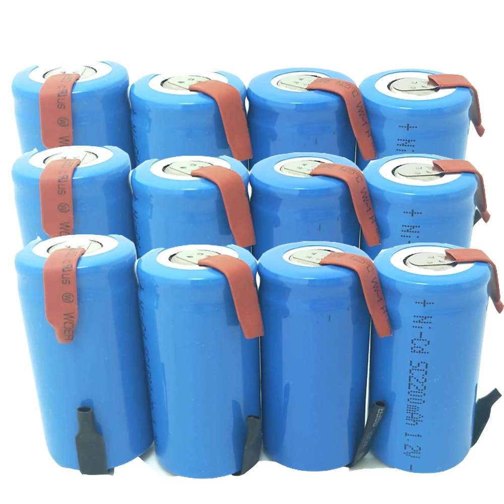 Laipuduo 12 шт. NI CD SC 2200mah 22420 аккумуляторные батареи 1 2 v power bank аккумулятор SUB C