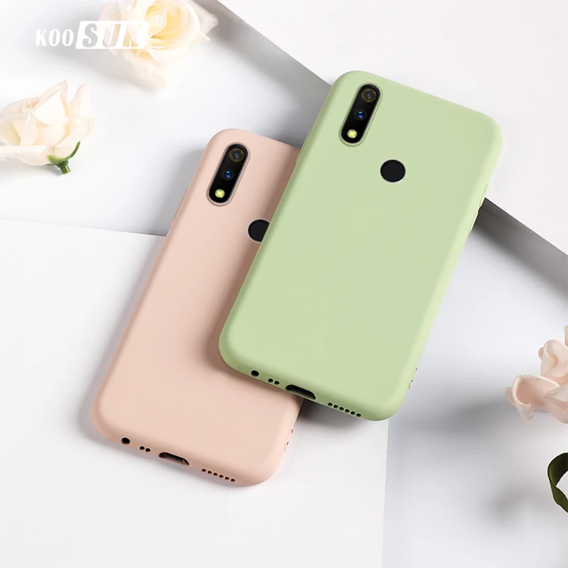 Koosuk Ультратонкий чехол для OPPO Realme 3 Pro жидкостный мягкий силиконовый защитный