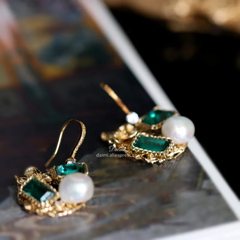 DAIMI короткие серьги с натуральным жемчугом дизайнерские ювелирные изделия