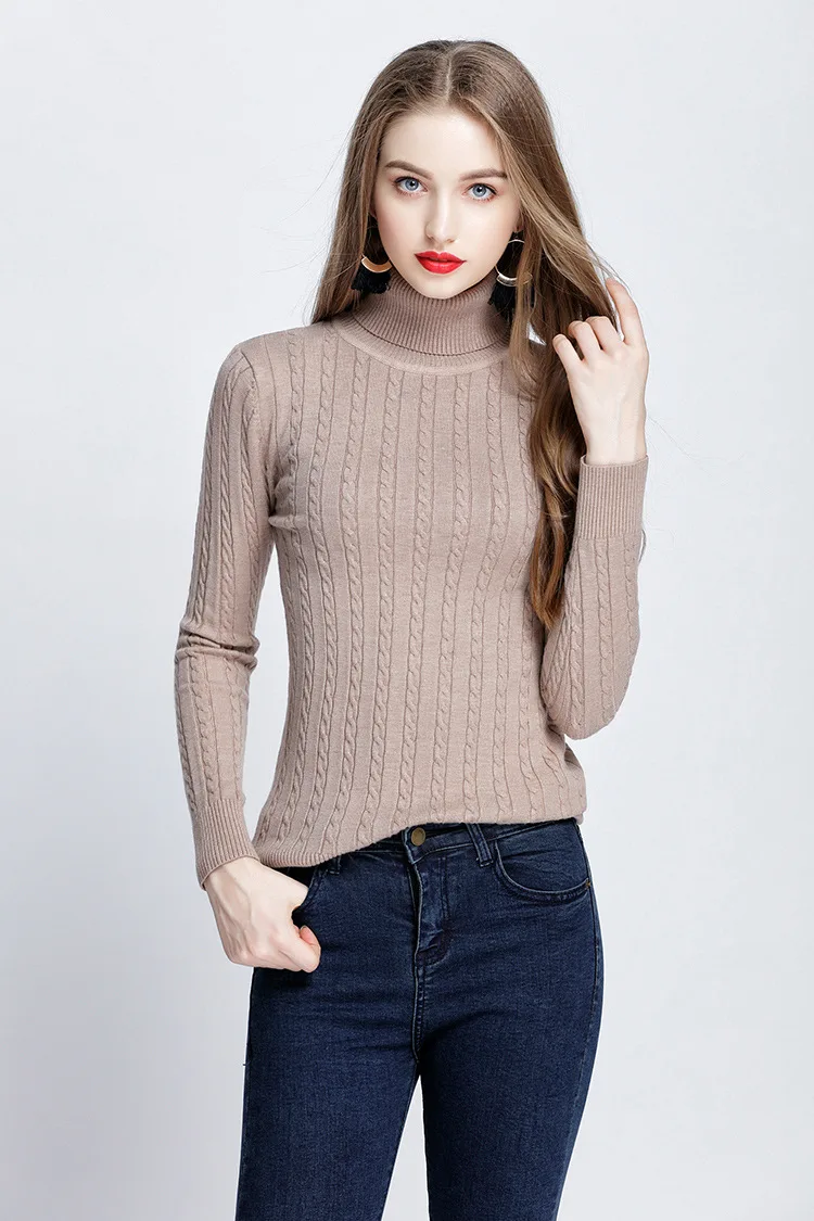 Женский толстый свитер с высоким воротником новинка зимы 2018 корейский вариант