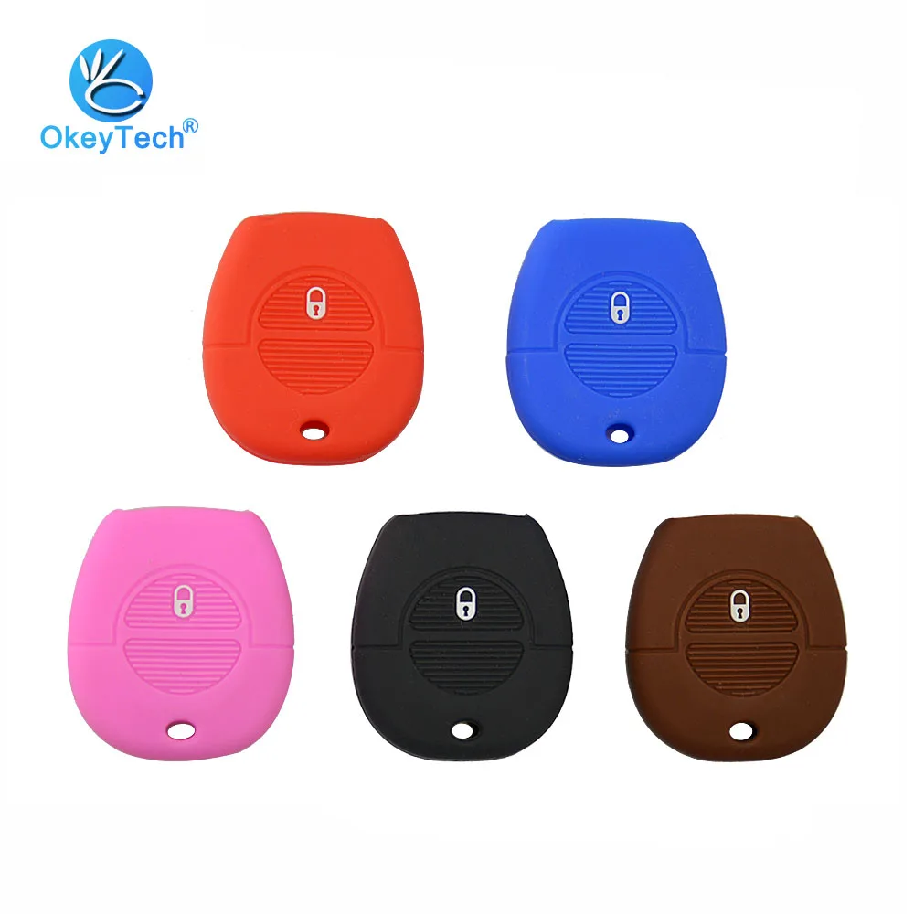 OkeyTech силиконовый чехол с 2 кнопками для автомобильного ключа защитный кожаный