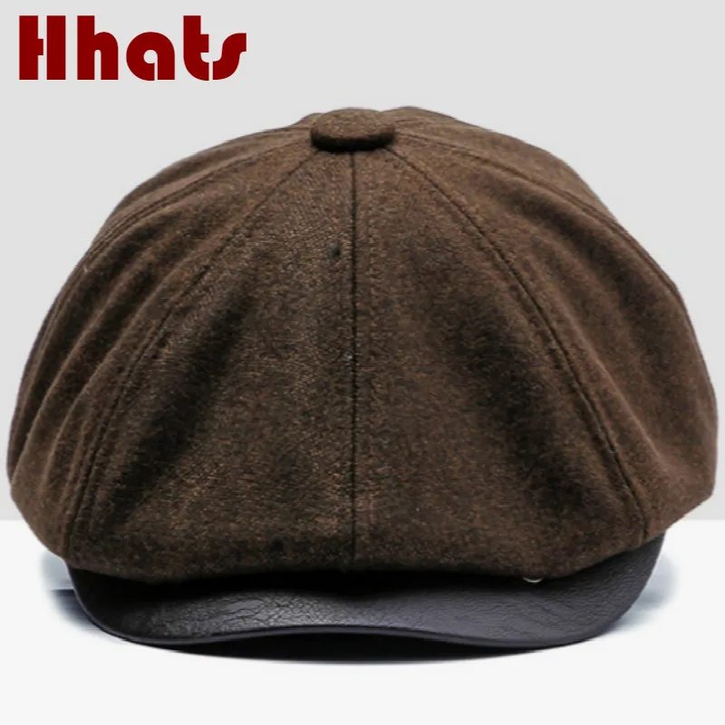 Шерстяной берет высокого качества шапка для пожилых мужчин Толстая Женская