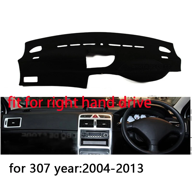 

Для Peugeot 307 2004-2013 правый и левый руль, чехлы на приборную панель автомобиля, коврик, подушка, коврики, аксессуары