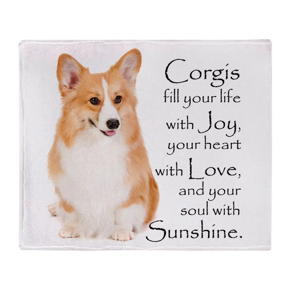 Мягкое Флисовое одеяло Pembroke Corgi покрывало для дивана/кровати/самолета дорожные