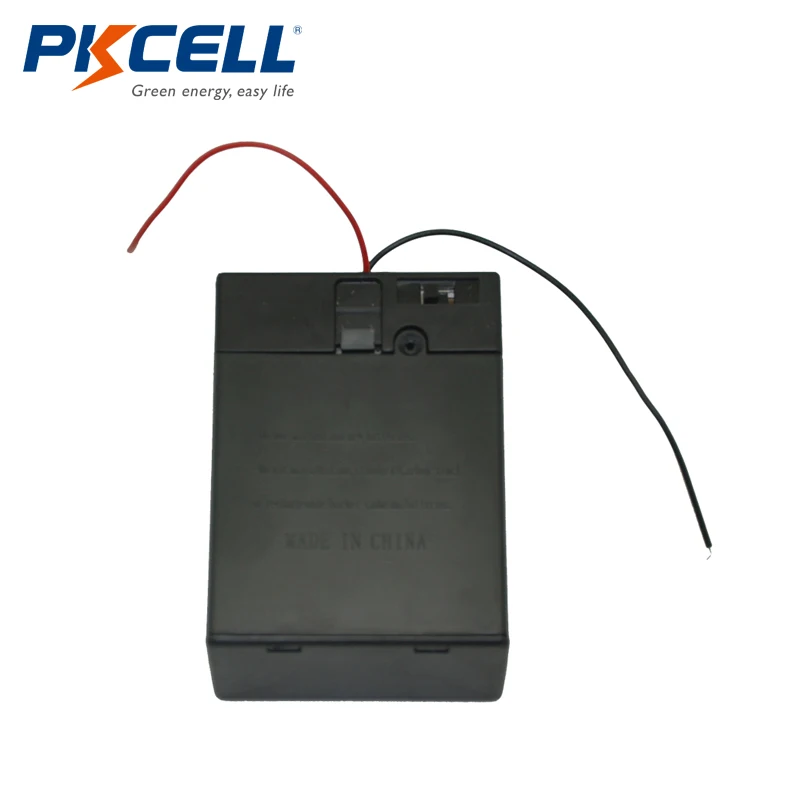 

5pcs C Size DC 2 Cells Battery Holder Case Box with Wire Cover & Switch