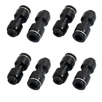 

Air Piping 2 Ways 8mm to 4mm Straight Coupler Tube Quick Joint Fittings 8pcs