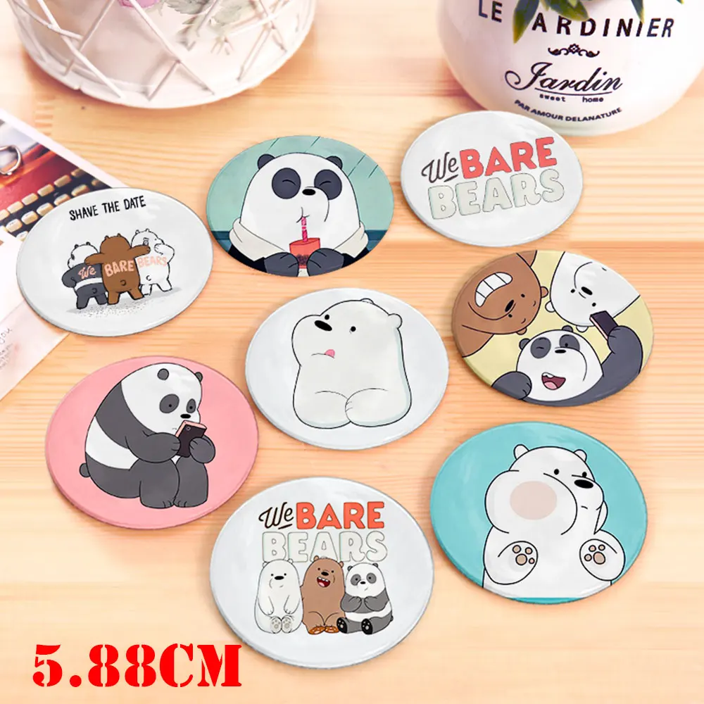 8 шт. мы вся правда о медведях значок ПВХ Брошь гризли Белый медведь с принтом в