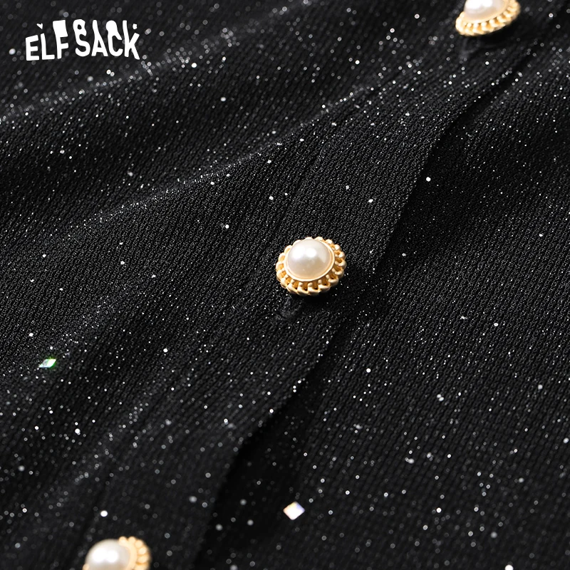 ELF SACK винтажные блестящие сексуальные открытые женские рубашки 2019 осенние