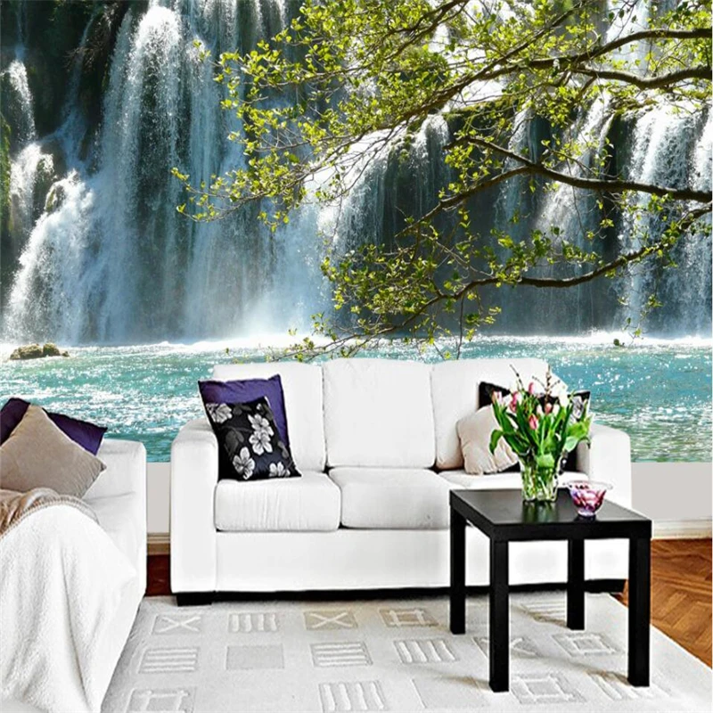 Beibehang водопад природный пейзаж телевизор фон стены Современный минималистичный