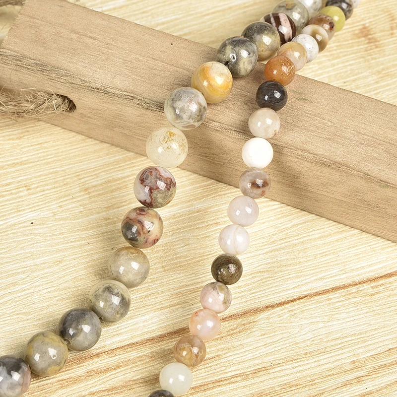 Wholesale natural A+ bamboo leaf 6/8/10mm ball 15 inch necklace / bracelet national style personality crystal stone jewelry | Украшения и