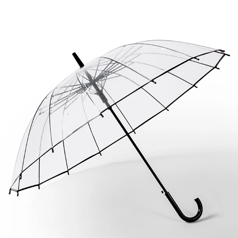 2019 белый 16k хорошего качества прозрачный зонтик дождь мужской зонт женский милый