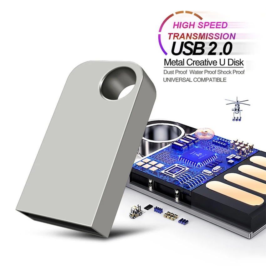 High Speed Super Mini Pendrive 4GB USB Flash Drive 32GB 16GB 8GB Metal Waterproof Pen 64GB 128GB Stick For TV | Компьютеры и офис