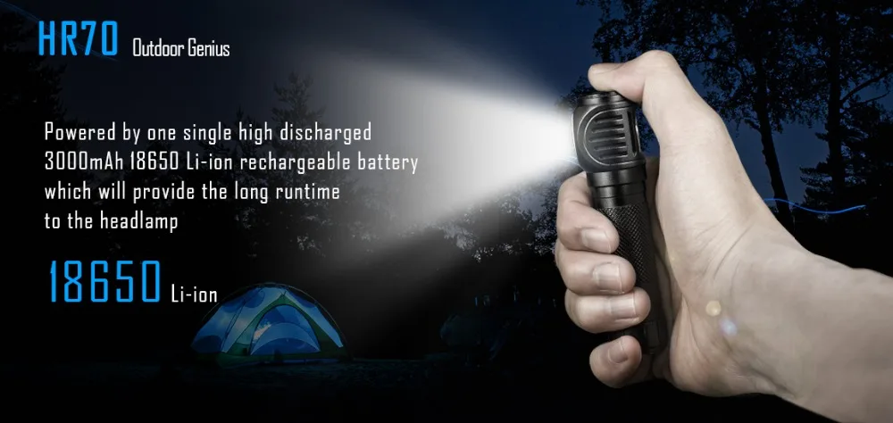 IMALENT HR70 налобный фонарь CREE XHP70.2 светодиодный фонарик 3000 лм перезаряжаемая фара с аккумулятором 18650 3000 мАч+ usb-кабель для зарядки