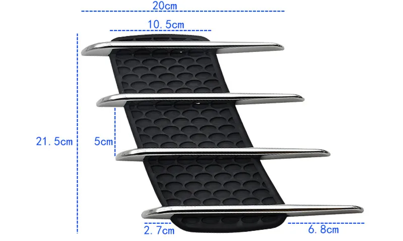 2 шт. автомобильный Стайлинг автомобиля акула жабры капюшон боковой поток двери
