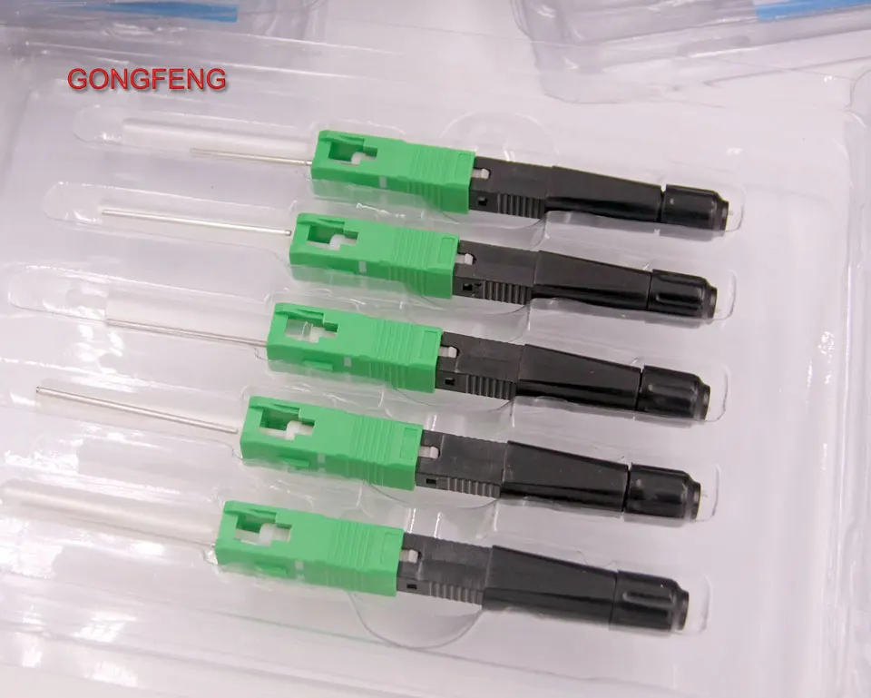 

20pcs/lots GONGFENG NEW SC APC Hot Melt Type Fiber Optic Quick Connector Telecom FTTH Fast Connector Special Wholesale