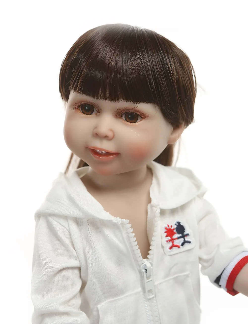 

18 inch girl American princess girl doll Full vinyl silicone modeling doll adorable kids accompanying babies doll brinquedos