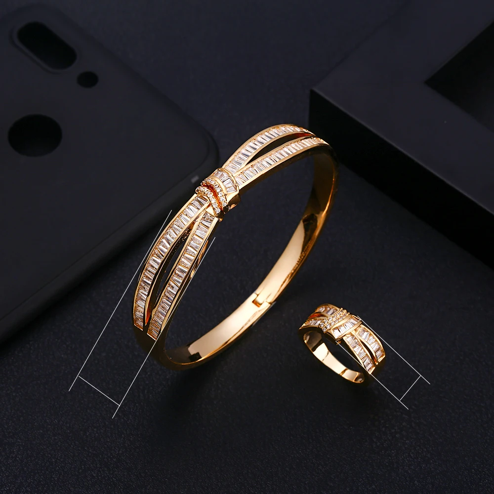 JaneKelly Новая модная в форме банта золотые ювелирные изделия браслеты и для женщин