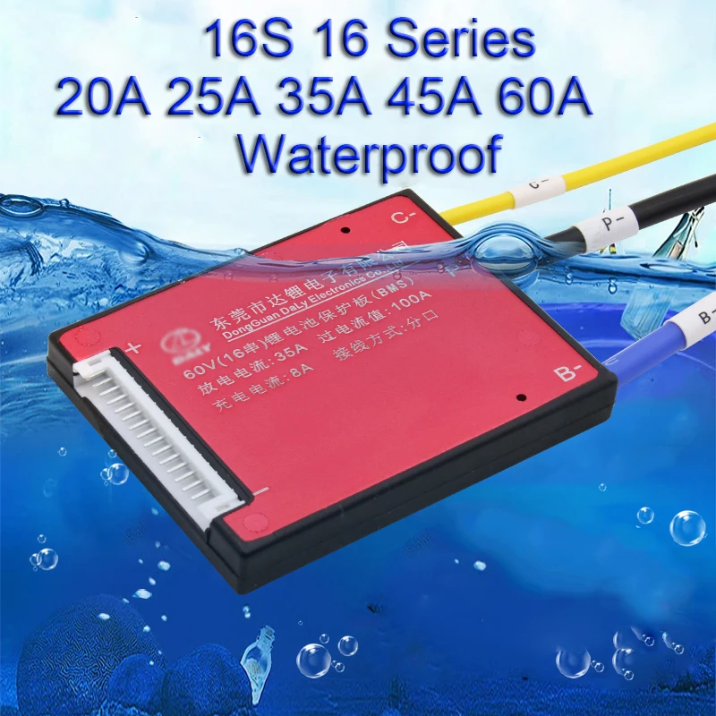 16S 20A 25A 35A 45A 60A 60V литий-ионная батарея Защитная плата BMS баланс 48V литий-железо фосфат 18650 литий-ионный LiFePO4
