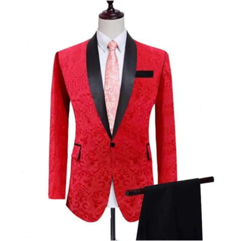 

Men's suit men's fashion Slim new suit two-piece suit (jacket + pants) men's prom party dress wedding groom dress custom