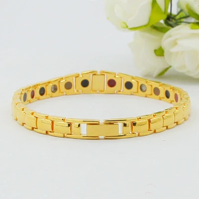 New Style 100% Pure Copper Magnetic Bracelet Germanium 24K Gold Plating Health Element Bracelets for Man Women |