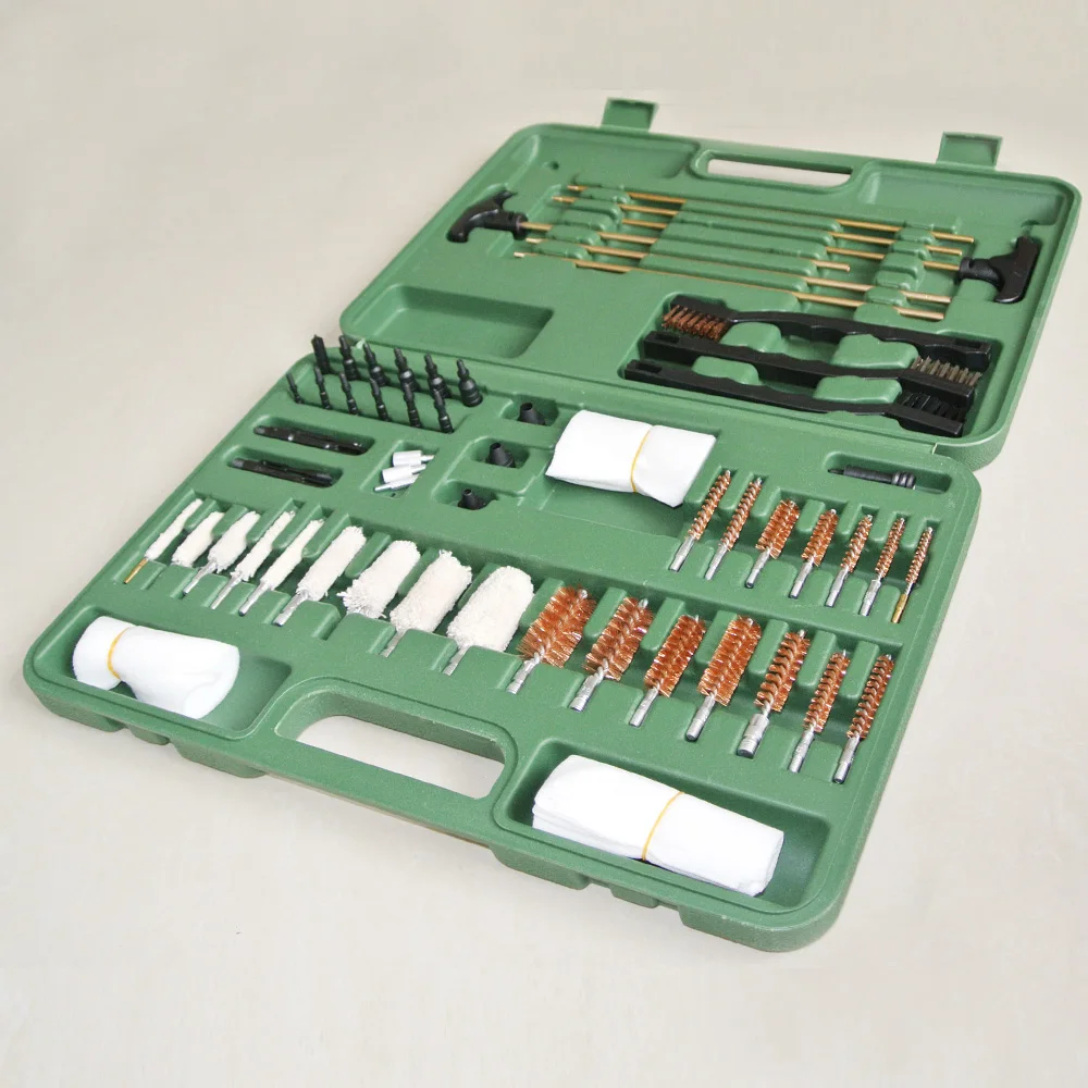 Green World 62pcs/lot Hunting Universal Gun Cleaning Kit for Rifle Pistol Shotgun | Спорт и развлечения