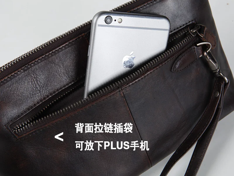 LANSPACE leather men wallets Brand functional bags fashion handbag |