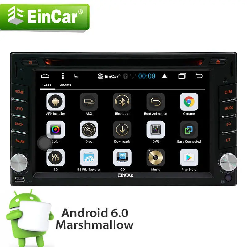 Четырехъядерный Andriod 6 0 Автомобильный стерео радио DVD gps плеер Navi 2 &quotзеркало wifi