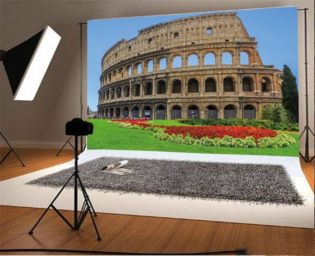 Photography Backdrop Ancient Eternal Wonder Colosseum Rome Italy Landmark Photo Background Party | Электроника
