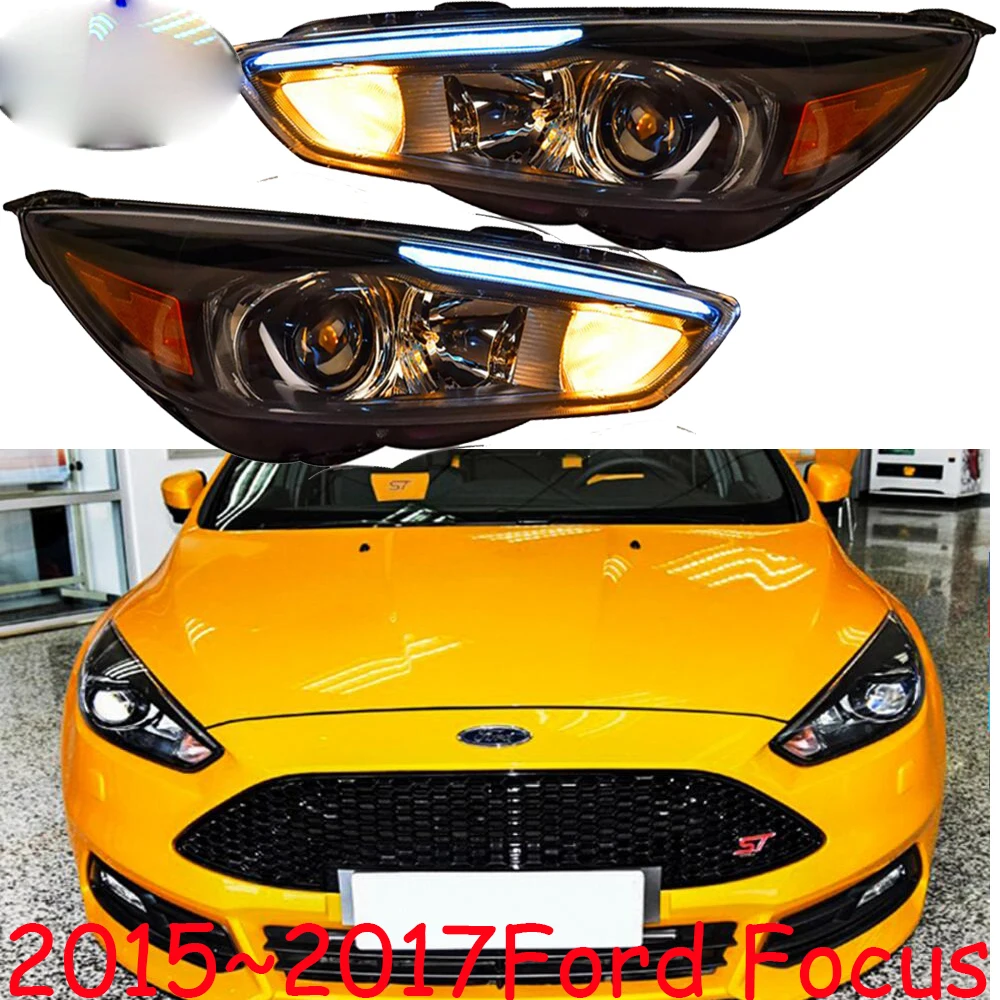 

car bumper headlamp For focus headlight 2015~2017y LED DRL car accessories HID xenon front light fog