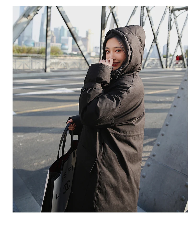 Зимняя женская пуховая хлопковая куртка, толстая теплая парка, пальто для женщин с длинным рукавом и капюшоном размера плюс, женская верхняя одежда L1703