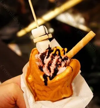 Электрическая вафельница для печенья тайяки с открытым ртом мороженого и рыбы