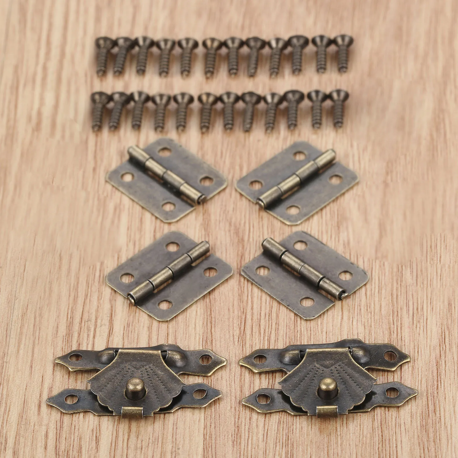38x18mm 30 шт., антикварные деревянные ящики для ящиков, двери шкафа, засов, крюк, защелка, бабочки, петли для ювелирных изделий, фурнитура, декоративная мебель - Цвет: 38x18mm