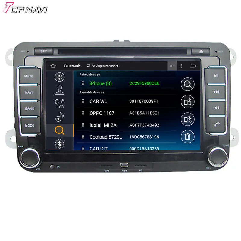 Topnavi 8 ''четырехъядерный Android 6 0 Автомобильный DVD проигрыватель для VW