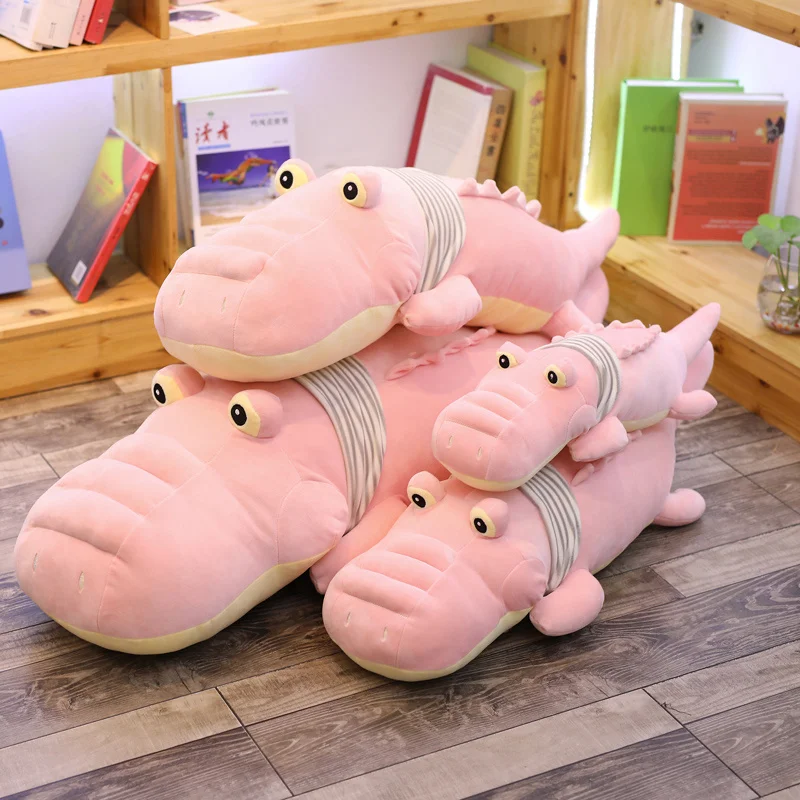 

Cute Scarf Crocodile Plush Toy Soft Plush Pillow Stuffed Animal Doll Kid Sleeping Pillow Cartoon Animal Cushion Baby Toy Gift