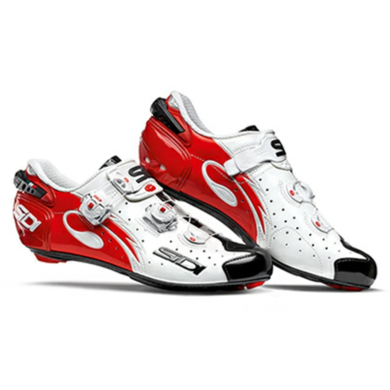 White-Red Sidi Wire, обувь с дорожным замком, обувь для езды на велосипеде, велосипедная обувь - Цвет: White-Red